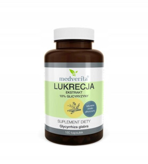 Lukrecja ekstrakt 10% glicyryzyny - 180 kapsułek