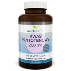 Medverita Kwas Pantotenowy 200 mg B5 180 kaps