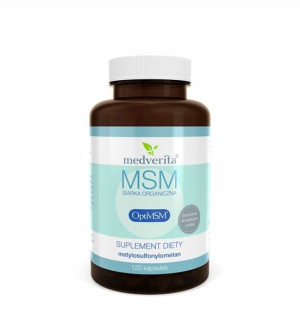 MSM Siarka Organiczna OptiMSM 500 mg 120 kapsułek