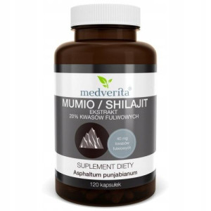 Mumio Shilajit 20% 120 kapsułek Medverita