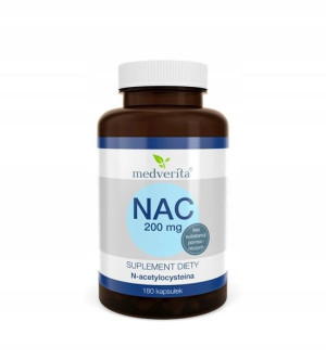 NAC 200 mg N-acetylocysteina - 180 kapsułek