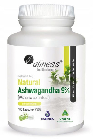 Natural Ashwagandha 9% 100 kapsułek