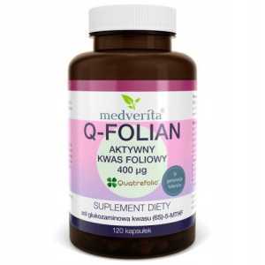 Q-Folian kwas foliowy 120 kapsułek, Medverita