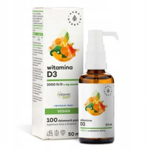Witamina D3 2000 IU Vegan, 50 ml Aura Herbals