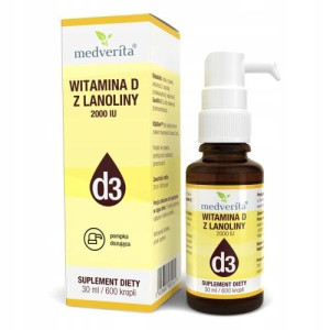 Witamina D3 z lanoliny krople 30 ml Medverita