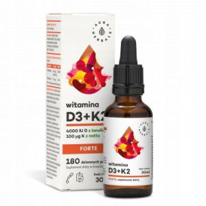 Witamina D3+K2mk7 Forte 4000IU D3 30ml Aura