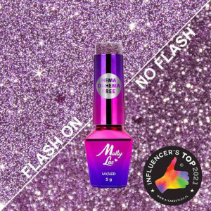 Lakier hybrydowy MollyLac Flashing Lights Oh, so glow! Hema/di-Hema free 5