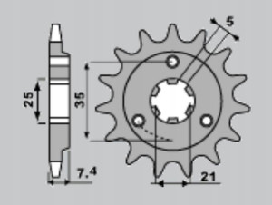 Cht Zębatka Przednia 437 15 Suzuki Dr 600/650 (437