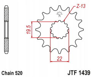 Jt Zębatka Przednia 4103 15 Suzuki Lt 160 '89-'01,