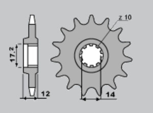 Cht Zębatka Przednia 553 14 Gilera 50 91-96 (599-1