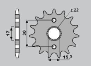 Cht Zębatka Przednia 332 14 (a4250273140) Honda Cr