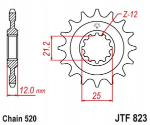 Jt Zębatka Przednia 823 12 Husqvarna / Husaberg (8