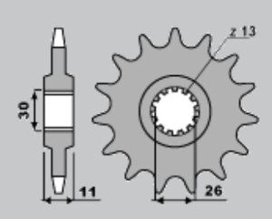 Cht Zębatka Przednia 579 17 Yamaha Fz1 06-13, R1 0