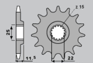 Cht Zębatka Przednia 1252 13 Ktm Lc4 (4021-13) (jt
