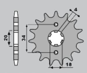 Pbr Zębatka Przednia 273 13 18nc Honda Xl 200r 81-