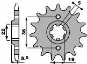 Pbr Zębatka Przednia 337 14 18nc Honda Cr 250 (82-