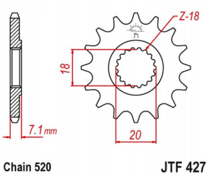 Jt Zębatka Przednia 432 11 Suzuki Rm 125 '92-'07,