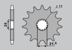 Cht Zębatka Przednia 564 14 Suzuki Gsf 650/ Dl 650