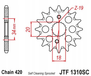Jt Zębatka Przednia 2157 14 Honda Crf 150 '07-20'