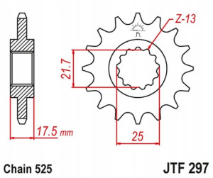 Jt Zębatka Przednia 2041 16 Honda Cb 500 '94-'03,