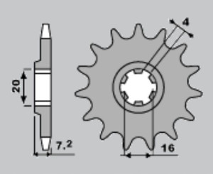 Jr Zębatka Przednia 413 12 Suzuki Rmx 50/ Ts 50