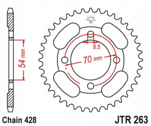 Jt Zębatka Tylna 263 40 Honda Ct 100 '86-94' Peug