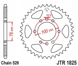 Jt Zębatka Tylna 823 45 Suzuki Vl 250 Intruder Lc