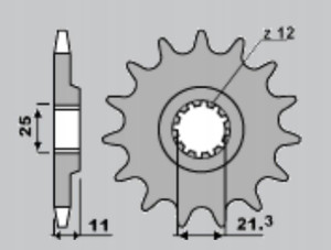 Cht Zębatka Przednia 7287 16 Husqvarna 250/300/310