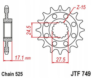 Jt Zębatka Przednia 2249 14 Ducati Panigale 1199/1