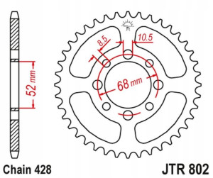Jt Zębatka Tylna 802 37 Suzuki Ts 80 '81-82, Ds 80