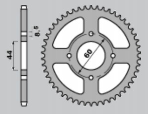 Pbr Zębatka Tylna 832 38 C45 (łańc. 420)