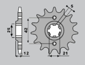 Cht Zębatka Przednia 571 17 Yamaha Xj 600 84-91 (5