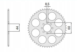 Cht Zębatka Tylna 4461 52 Yamaha Dt 50r 99-02 (207