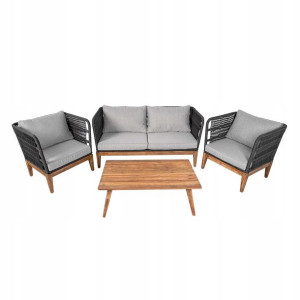 Zestaw Mebli Ogrodowych Taras 2 Fotele Stolik Sofa