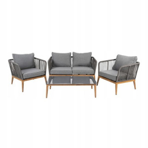 Zestaw Mebli Ogrodowych Taras 2 Fotele Stolik Sofa