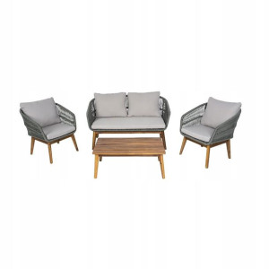 Zestaw Mebli Ogrodowych Taras 2 Fotele Stolik Sofa