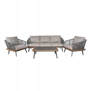 Zestaw Mebli Ogrodowych Taras 2 Fotele Stolik Sofa