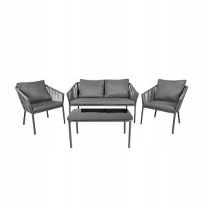 Zestaw Mebli Ogrodowych Taras 2 Fotele Stolik Sofa