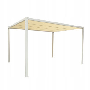 Pergola tarasowa biała ALU dach automatyczny 3x4m