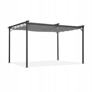 Pergola tarasowa altana ogrodowa szara 3x3m