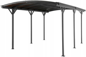 Pergola wiata garażowa poliwęglan 6mm 5x3m ALU