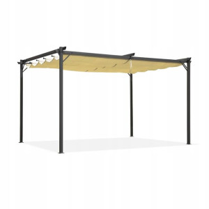 Pergola tarasowa altana ogrodowa beżowa 3x3m