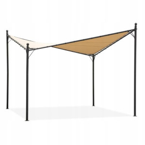 Pergola tarasowa altana ogrodowa beżowa 3,5x3,5m