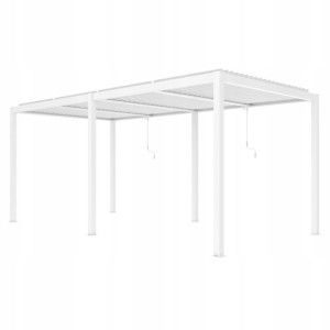 Pergola tarasowa biała ALU dach otwierany 6x3m PRO