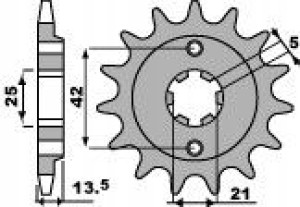 Pbr Zębatka Przednia 723 14 18nc Cagiva 350 Elepha
