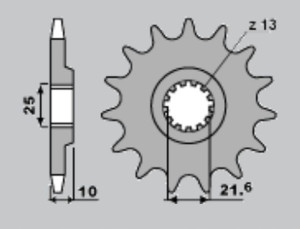 Cht Zębatka Przednia 521 15 Kawasaki Z 900, Z 1000