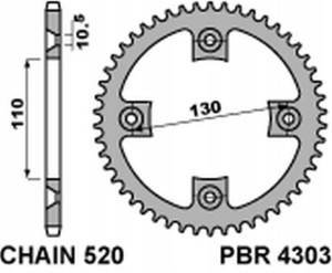Pbr Zębatka Tylna 4303 39 F Honda Trx 400/450 X/ex