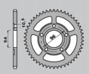 Cht Zębatka Tylna 242 53 Honda Xl 125r 80-87 (242-