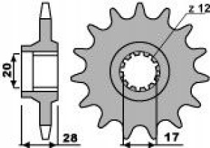 Pbr Zębatka Przednia 556 14 18nc (łańc. 520)