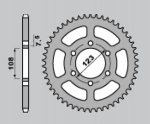 Cht Zębatka Tylna 707 50 Cagiva 50 W4 (a4140696500
